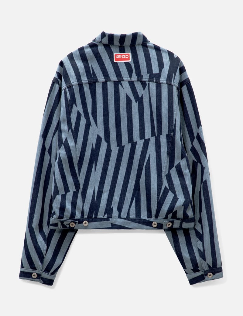 Calvin klein archive on sale stripe denim trucker jacket