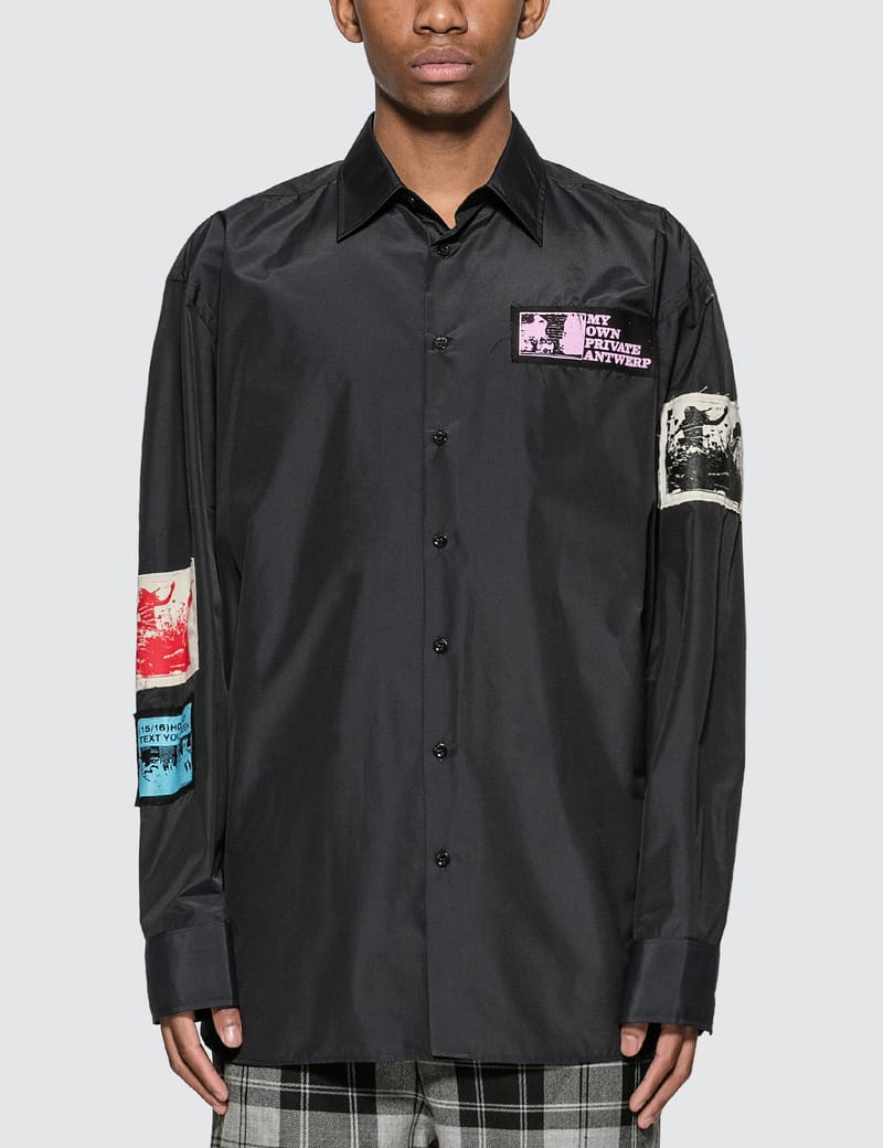 Raf Simons - Oversized Shirt With Patches | HBX - Globally Curated 