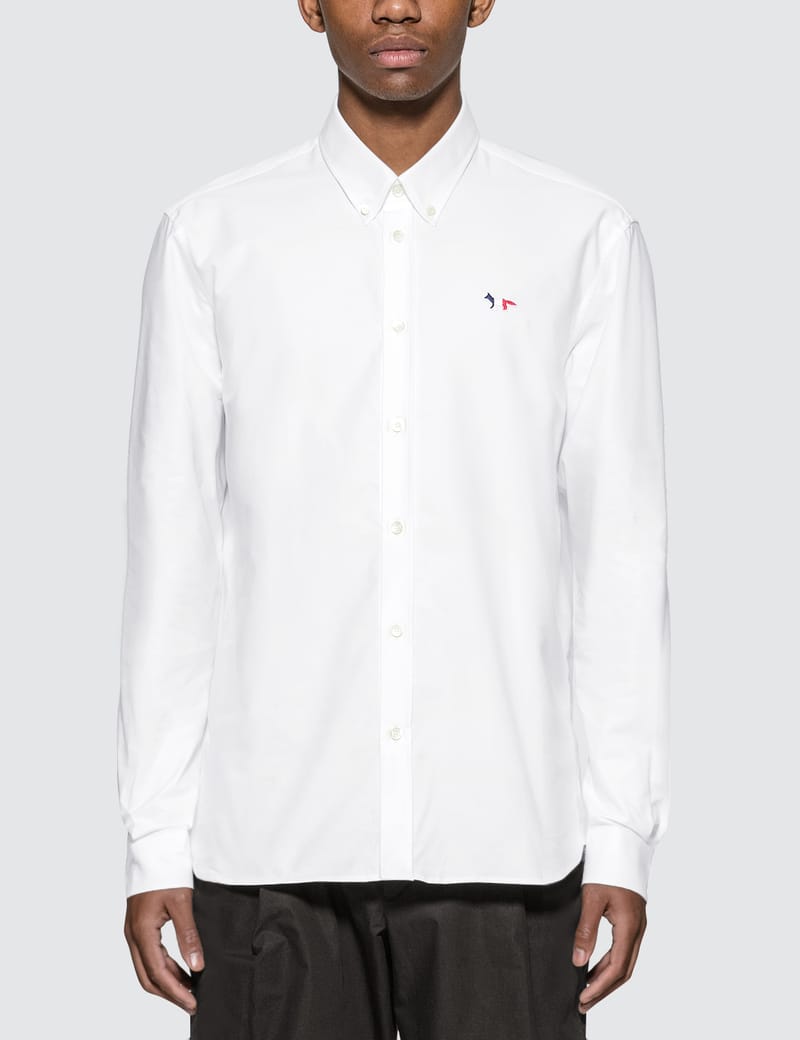 TRICOLOR FOX PATCH CLASSIC R-NECK JUMPER | Maison Kitsuné