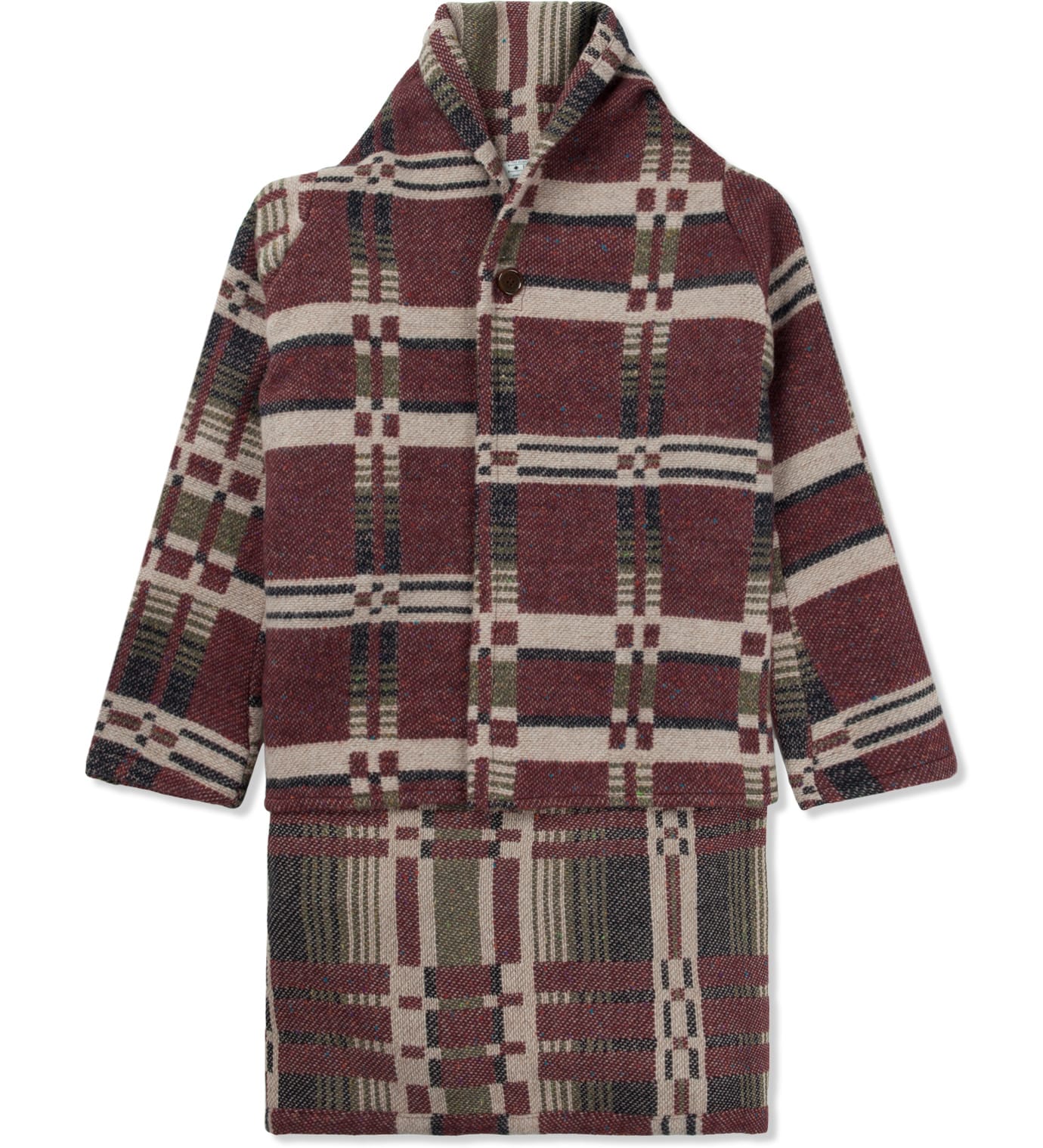 Native Pattern Blanket Coat