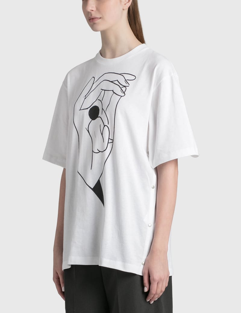 LEMAIRE PRINTED T-SHIRT WHITE