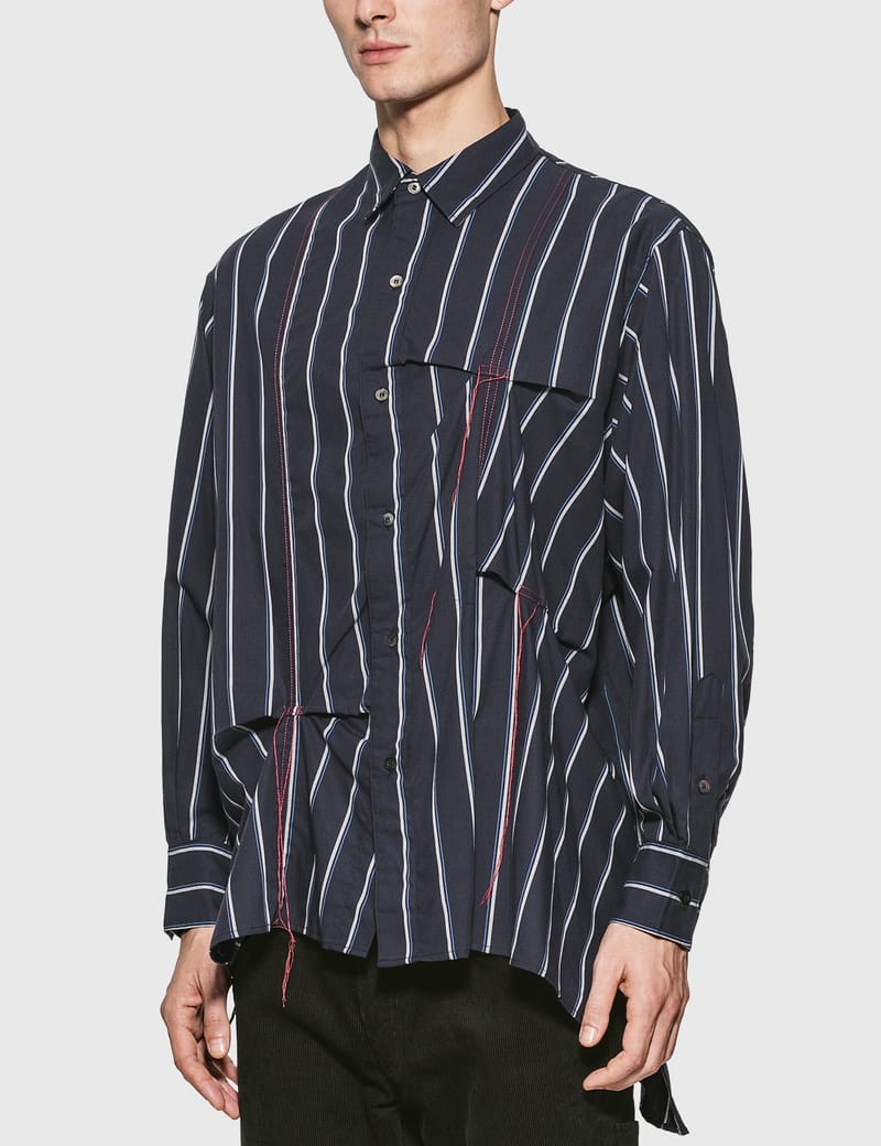 JieDa - Hand Stitch Stripe Shirt | HBX - HYPEBEAST 為您搜羅全球