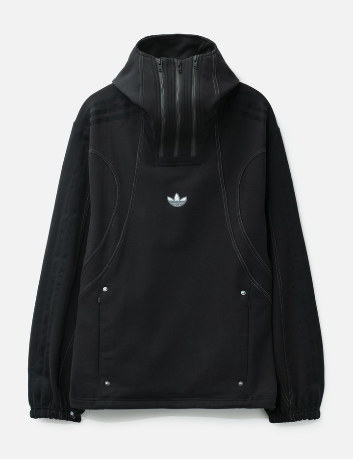 adidas Originals Shell Hoodie - Relaxed fleece hoodie with zip hood | HBX
