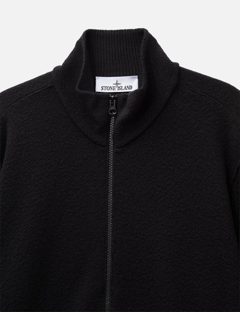 Stone Island テクスチャードウールジップアップカーディガン - 上質