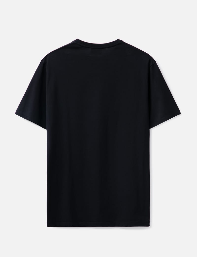 【送料&関税込】Maison KitsunAC Black T-shirt With Logo Lett MAISON KITSUNE HANDWRITING COMFORT TEE-SHIRT | Maison Kitsuné