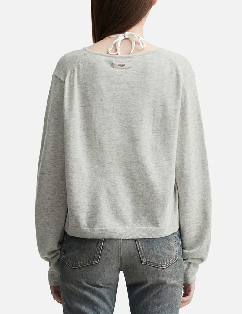 Glowny G Classic Loose Fit Cardigan - Gray wool-blend with relaxed