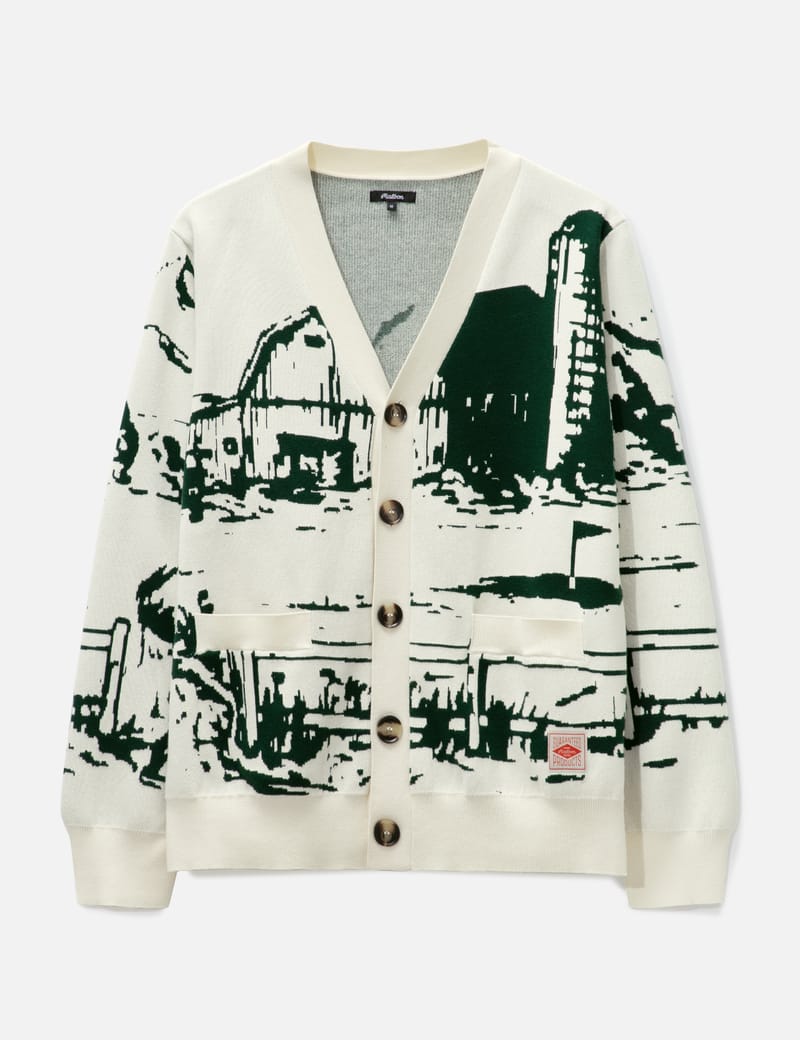 【MALBON GOLF】[SUMMER COLLECTION] Jude Knit Cardigan ■MAN MALBON GOLF Helena Shawl Collar Knit Sweater - MUSLIN