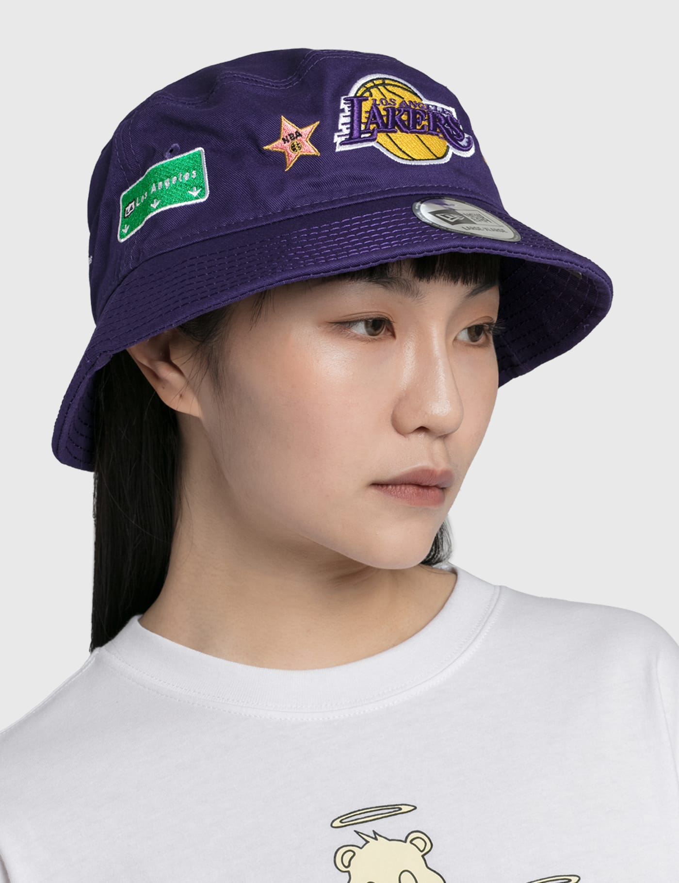 New Era - Los Angeles Lakers City Transit Bucket Hat | HBX 