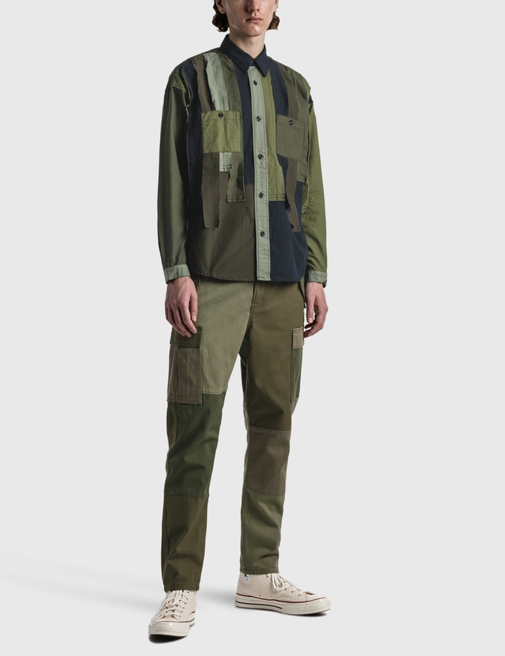 FDMTL - OBI-STRIP SHIRT RINSE KHAKI | HBX - Globally Curated Fashion ...