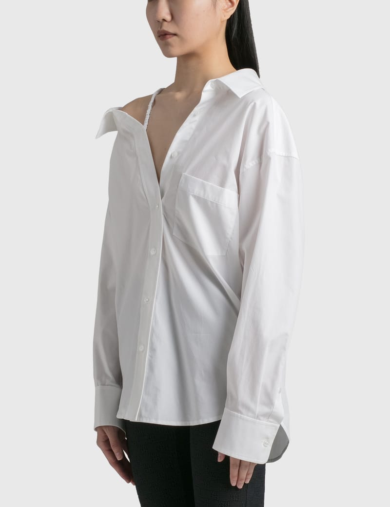 Alexander wang outlet off shoulder shirt