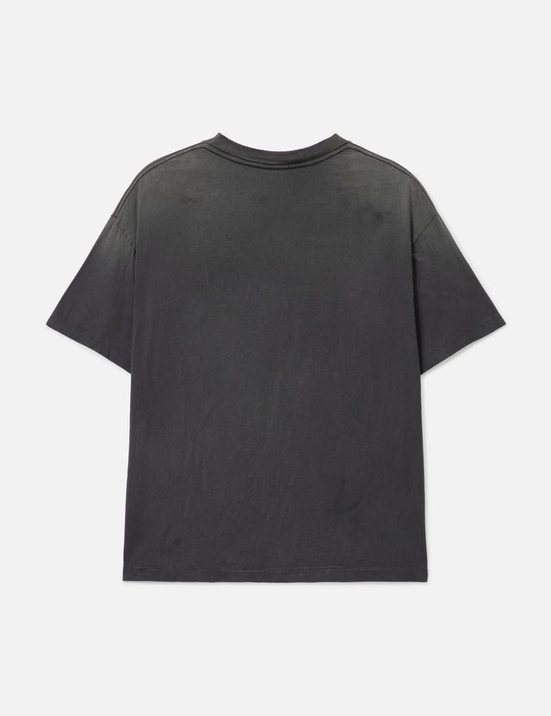 Saint Michael Maria Short Shirt T-shirt - Distressed black cotton