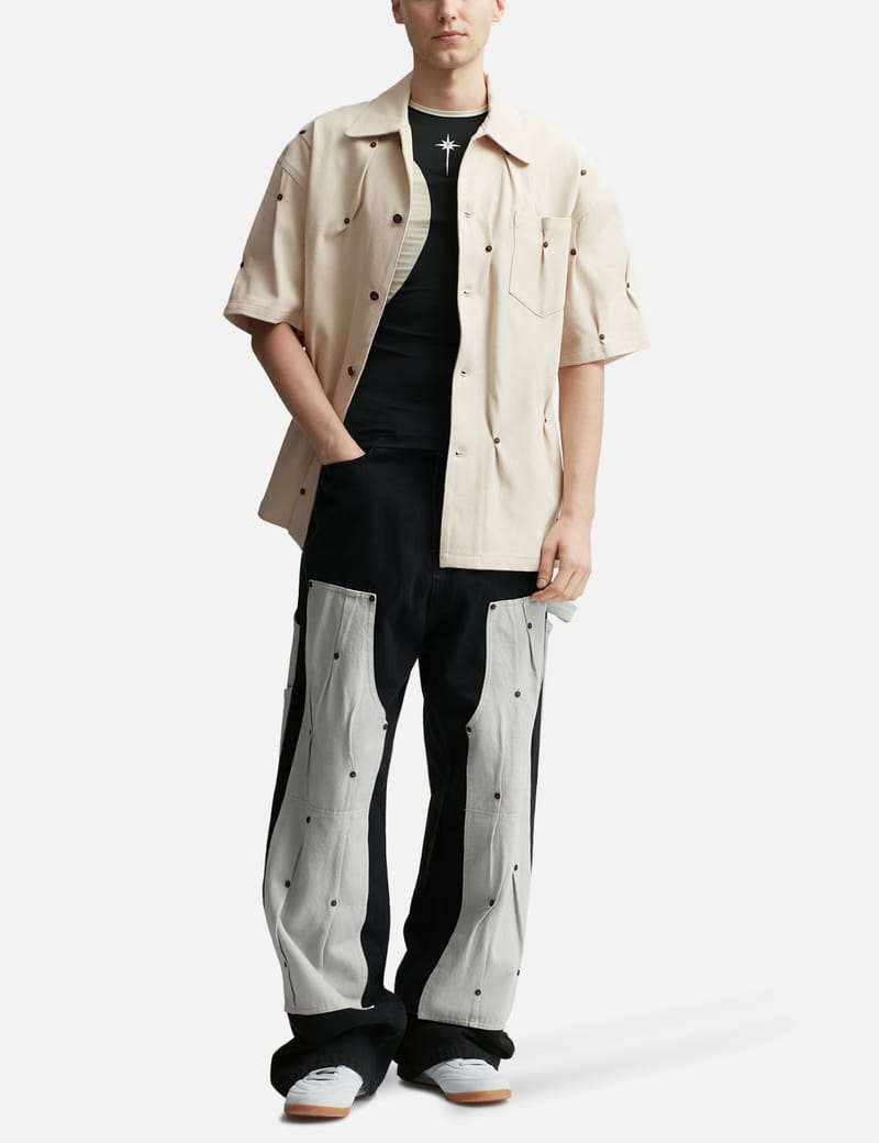 KUSIKOHC - Multi Rivet Denim Short Sleeve Shirts | HBX