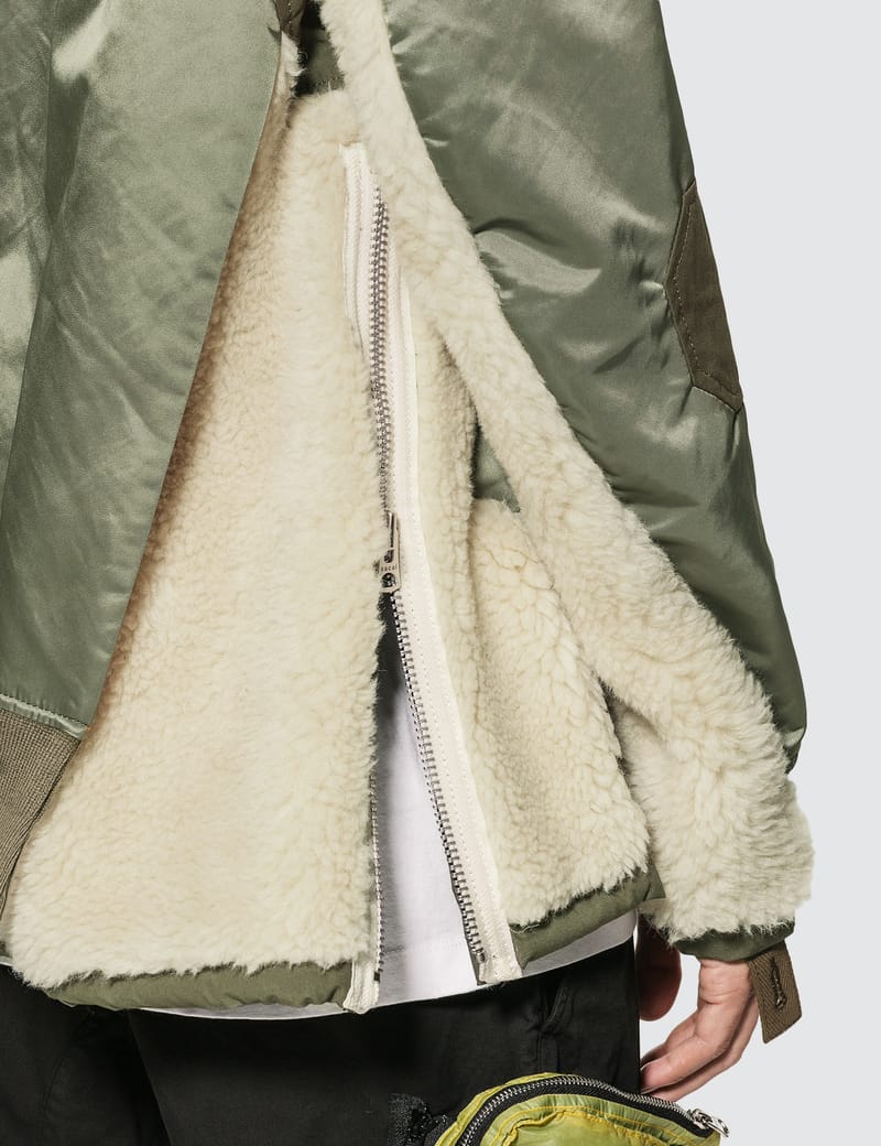 Sacai - Nylon Twill Shearing Blouson Jacket | HBX - Globally