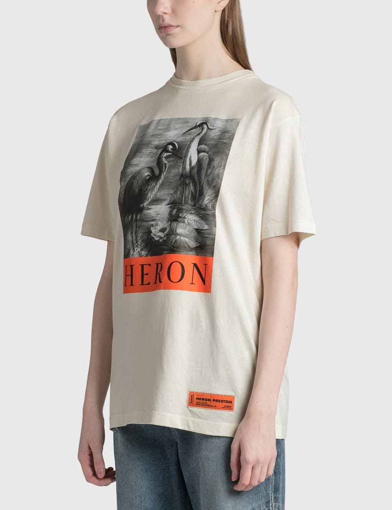 HERON PRESTON Heron Tシャツ HERON PRESTON FW22 Halftone Heron T-shirt 'White Navy Blue