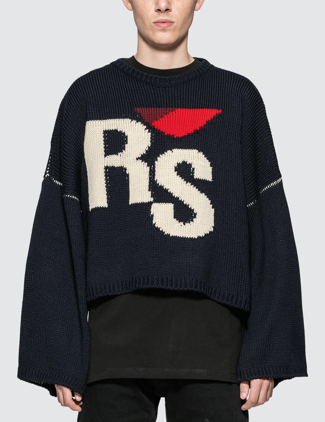 Raf Simons - Cropped RS Sweater | HBX - 하입비스트가 엄선한 글로벌 패션&라이프스타일