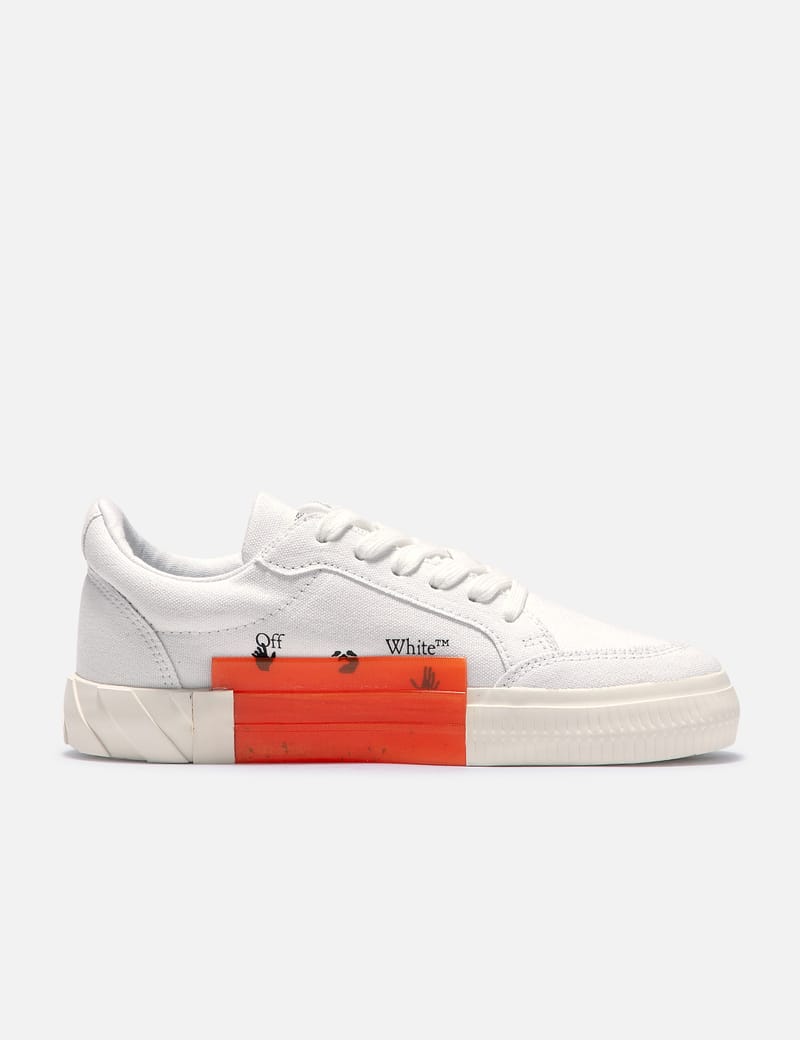 Off-White™ - LOW VULCANIZED CANVAS WHITE BLACK | HBX