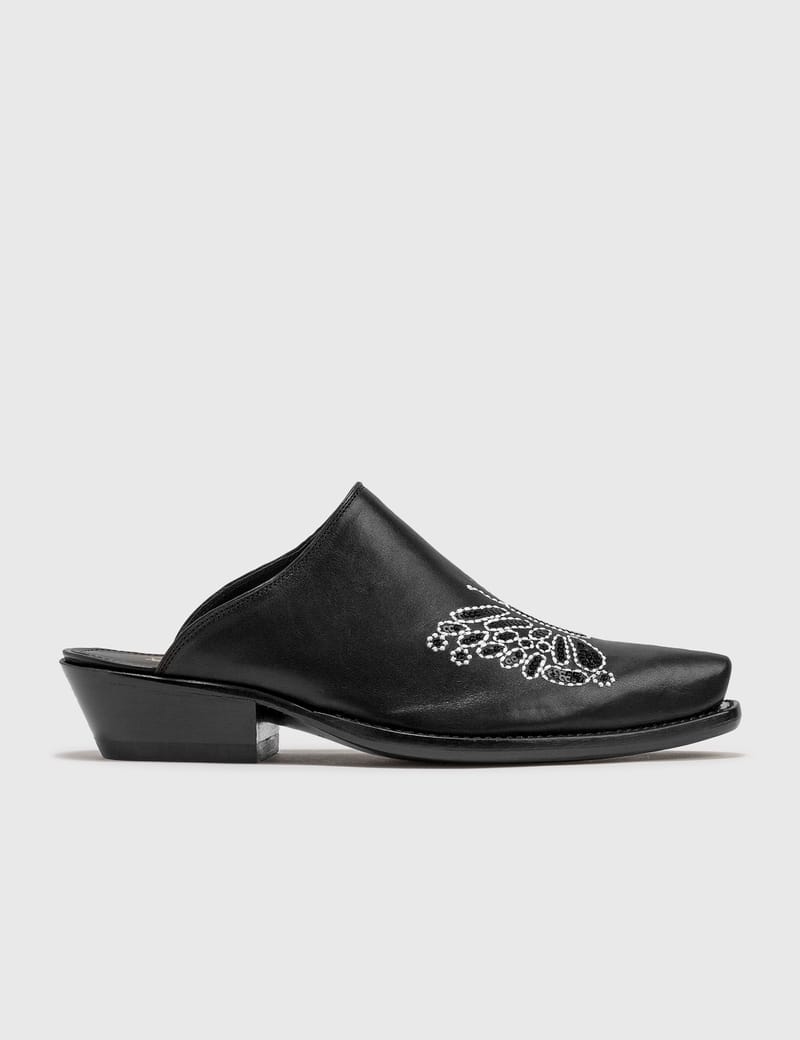 Needles - Heeled Papillon Embroidered Mule | HBX - Globally