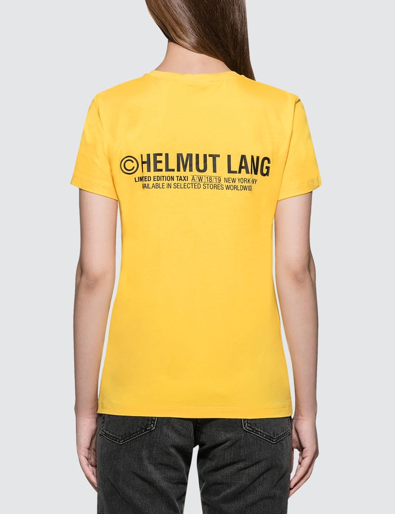 Yellow helmut lang store shirt