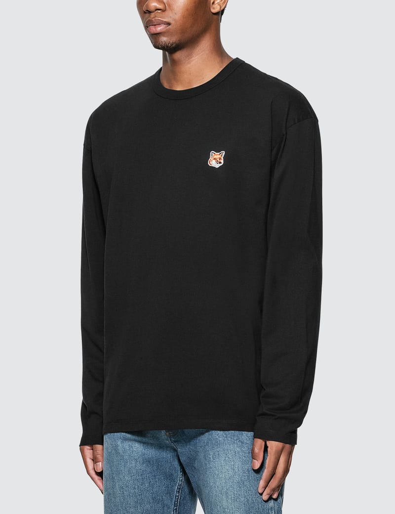 Maison Kitsuné - Fox Head Patch Long Sleeve T-Shirt | HBX