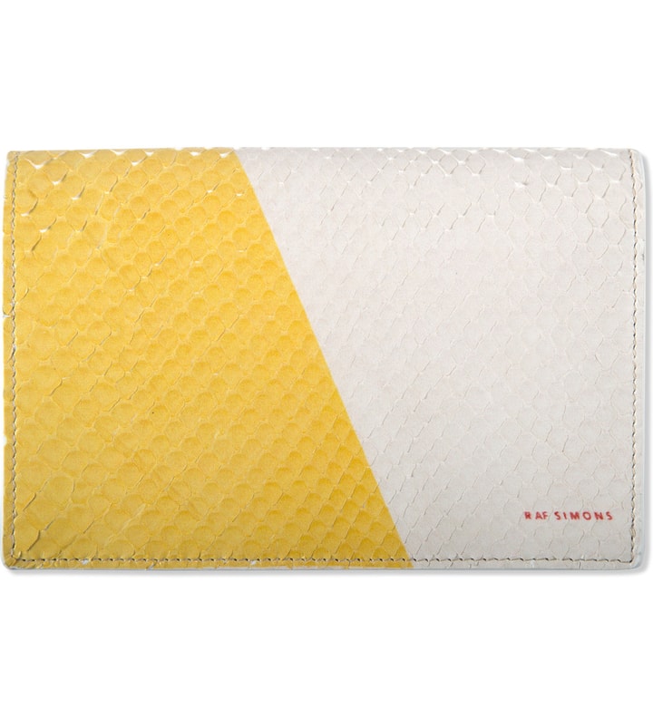 Raf Simons - Yellow/White Nylon Print Long Wallet | HBX - Globally ...