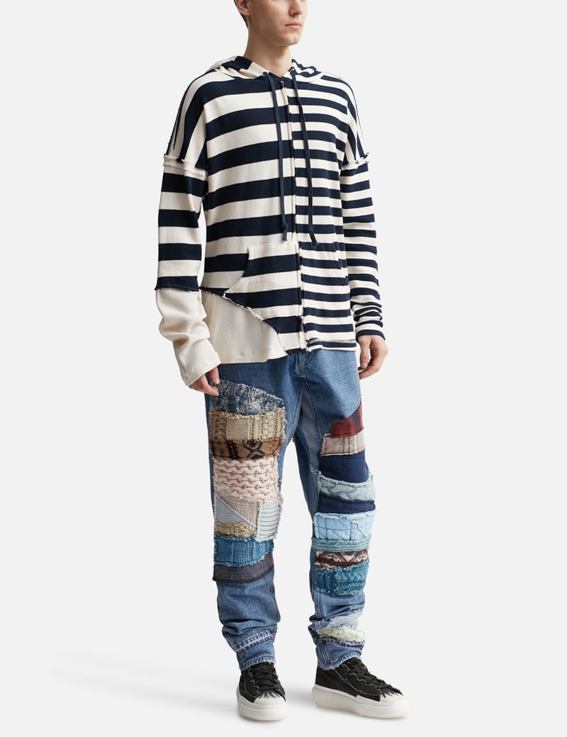 GREG LAUREN - Nautical Stripe Hoodie | HBX