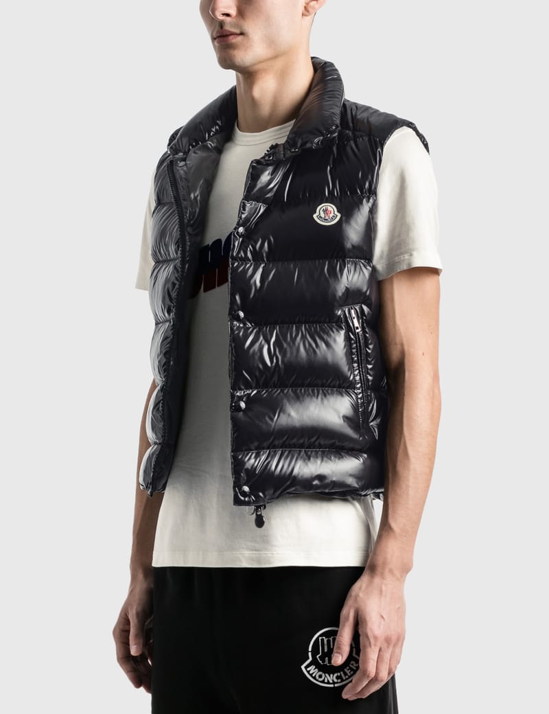 Black moncler outlet gilet mens