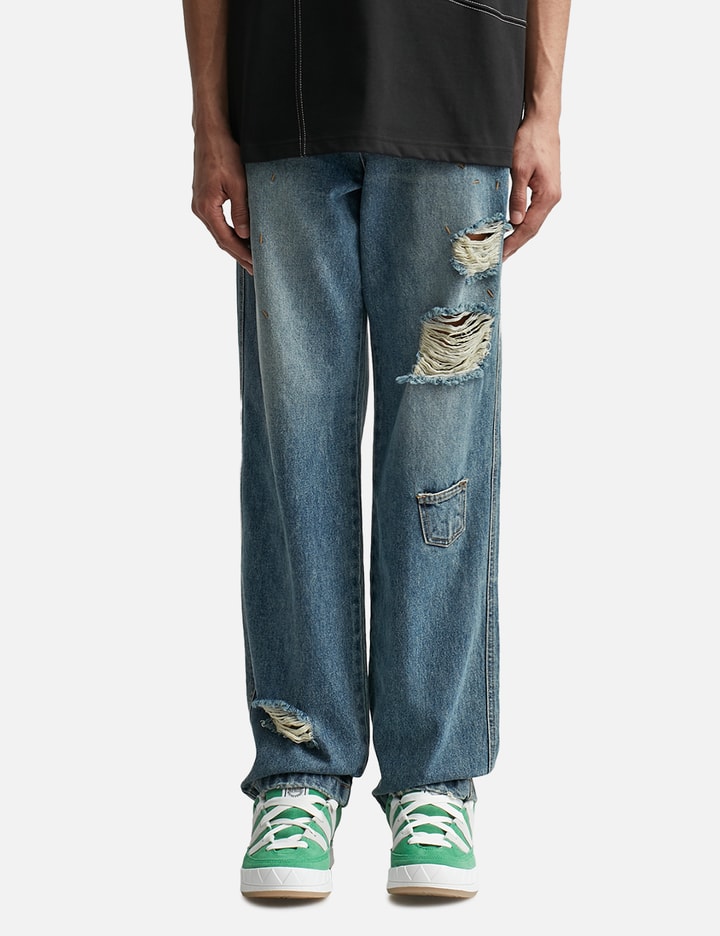 Ader Error - Destroyed Jeans | HBX - Globally Curated Fashion and ...
