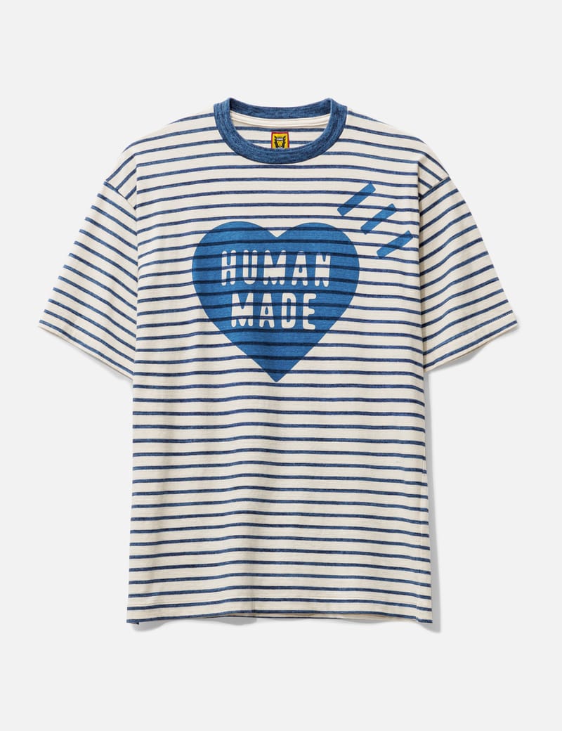 Human Made - STRIPED HEART T-SHIRT | HBX - Globally Curated