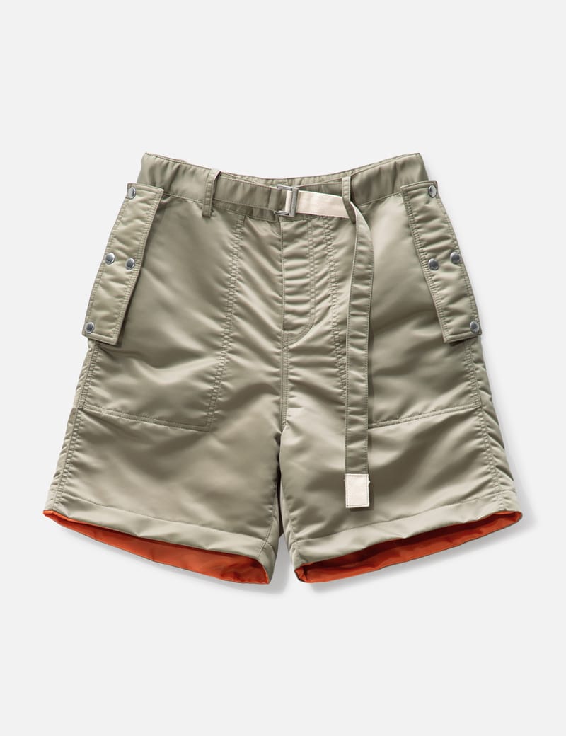 Sacai - NYLON TWILL SHORTS | HBX - Globally Curated Fashion and