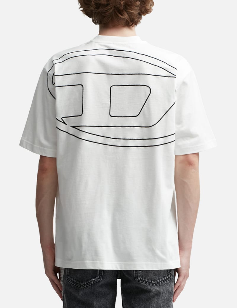 DIESEL 't-boggy megoval-d' Tシャツ メンズ ブラック ホワイト Diesel - T-Boggy-Megoval-D T-shirt | HBX - Globally Curated