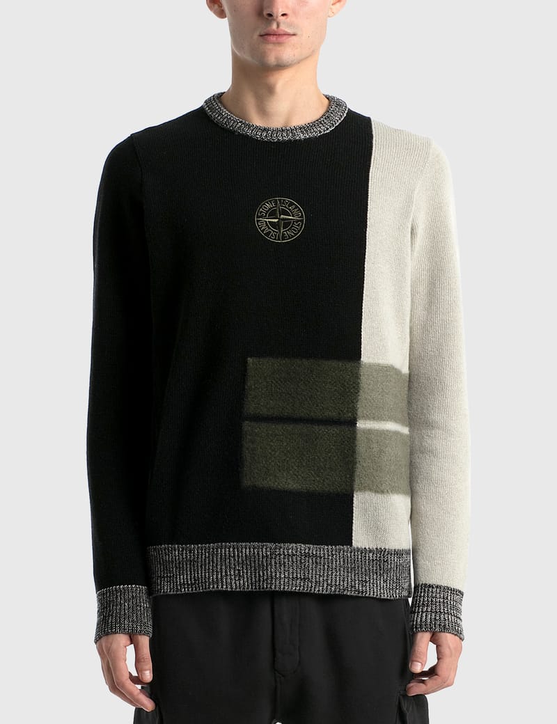 Stone Island - Compass Logo Knit Sweater | HBX - Globally Curated