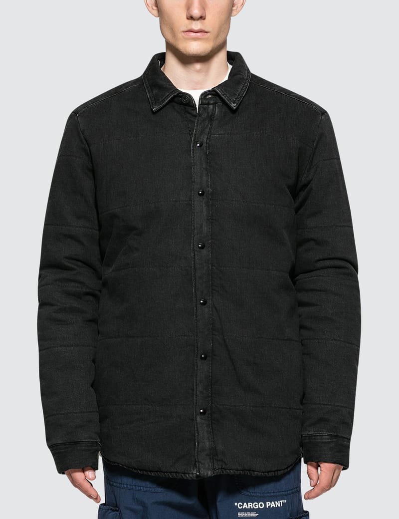 Off-White™ - Denim Puffer Shirt | HBX - 하입비스트가 엄선한 글로벌