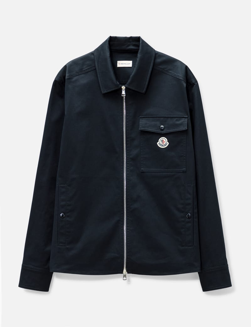 Gabardine Zip-Up Shirt