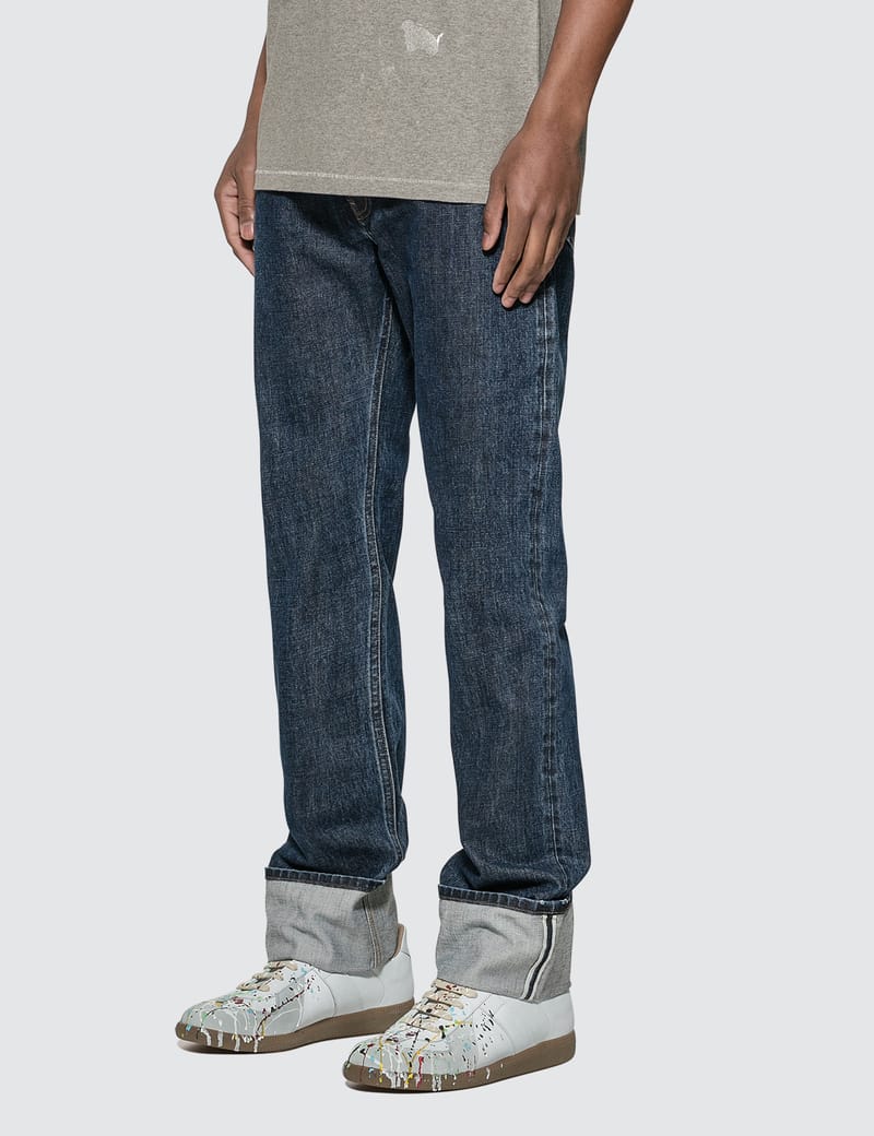 Helmut Lang - Dark Cuffed Masc Hi Straight Denim Jeans | HBX