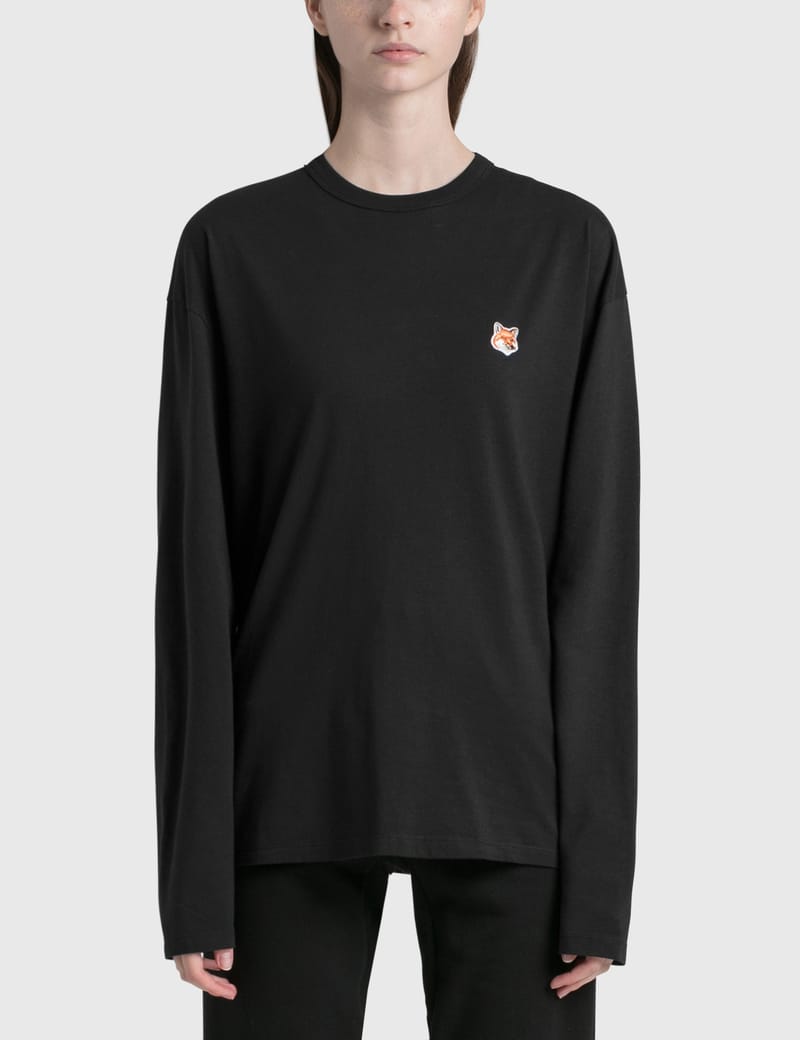 Maison Kitsuné - Fox Head Patch Regular Long Sleeve T-shirt | HBX