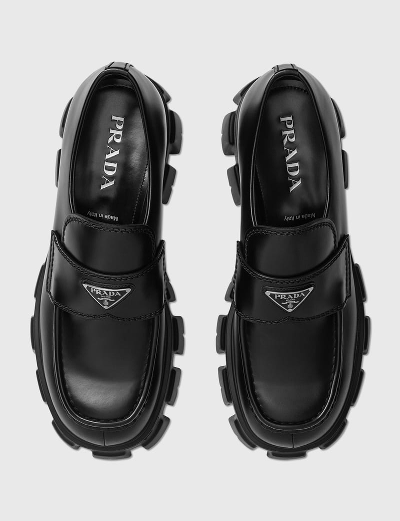 Prada - Monolith Leather Loafers | HBX - Globally Curated Fashion