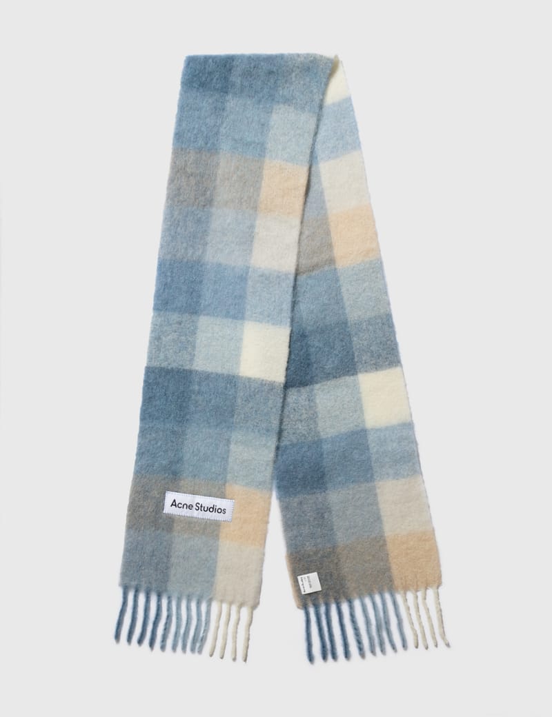 Acne Studios モヘヤチェックスカーフ アクネ ストゥディオズ - モヘヤ チェック スカーフ | HBX