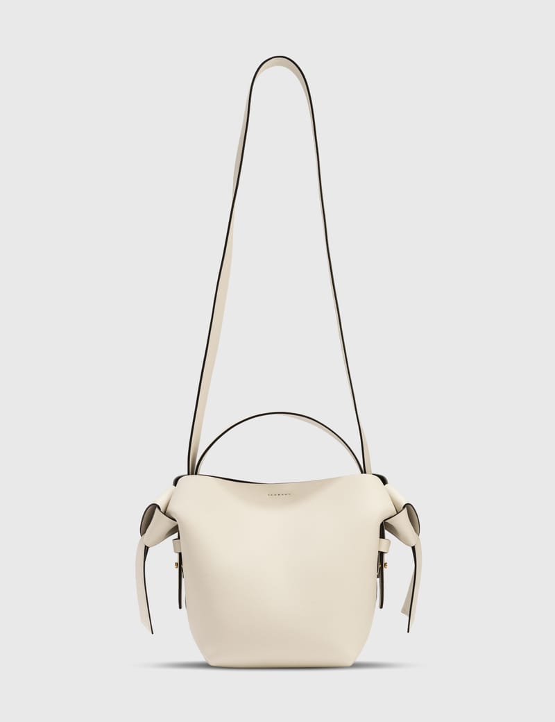 【Acne Studios】MUSUBI マイクロショルダーバッグ　ホワイト Acne Studios - Musubi mini shoulder bag - White/black