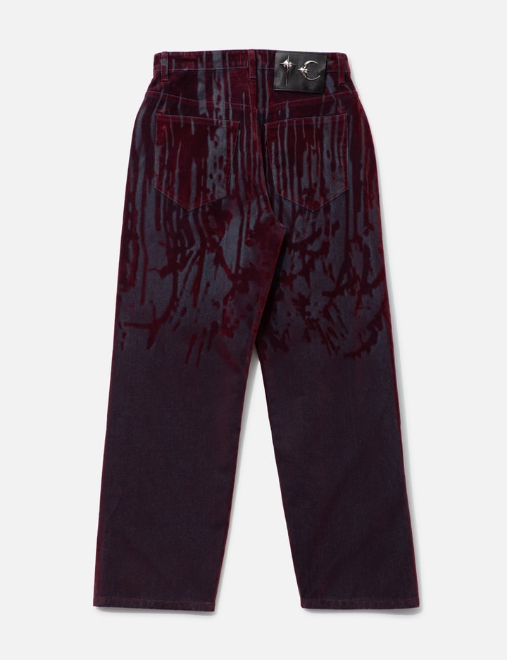 Team Rage Pants THUG CLUB - Blood Lazered Denim Pants | HBX