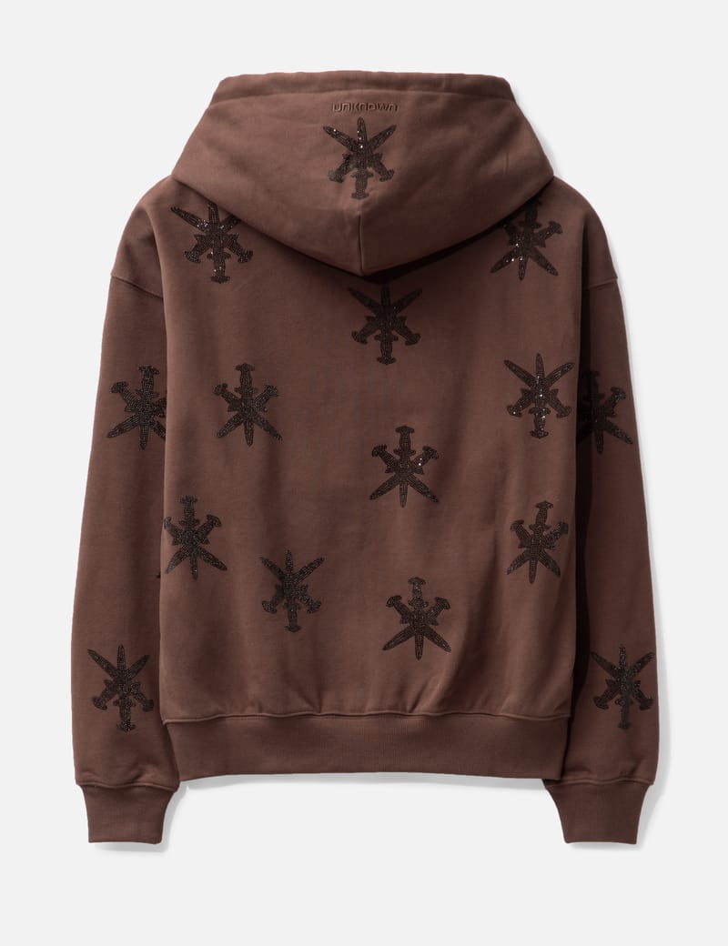 UNKNOWN - Brown Black Rhinestone Hoodie | HBX - Globally Curated