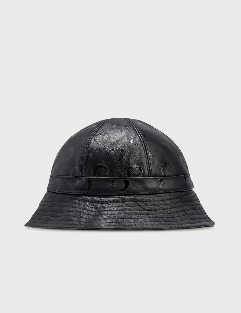 Marine Serre - Allover Moon Leather Bucket Hat | HBX