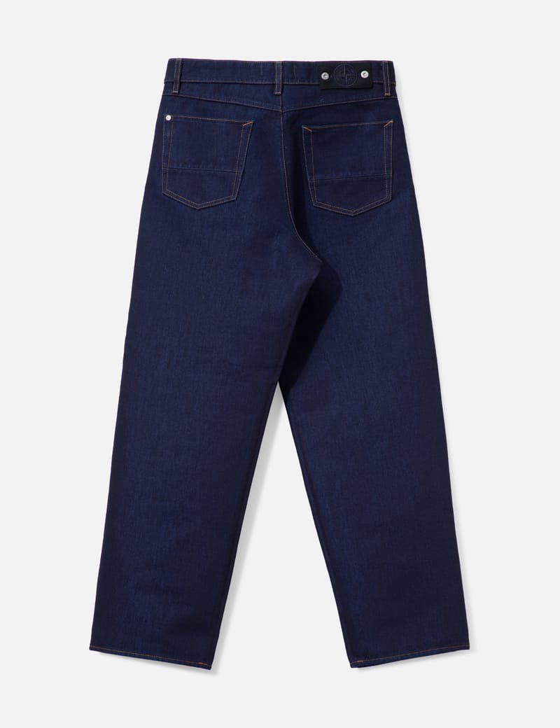 Stone Island Indigo Denim-rinsed Jeans - インディゴ染め