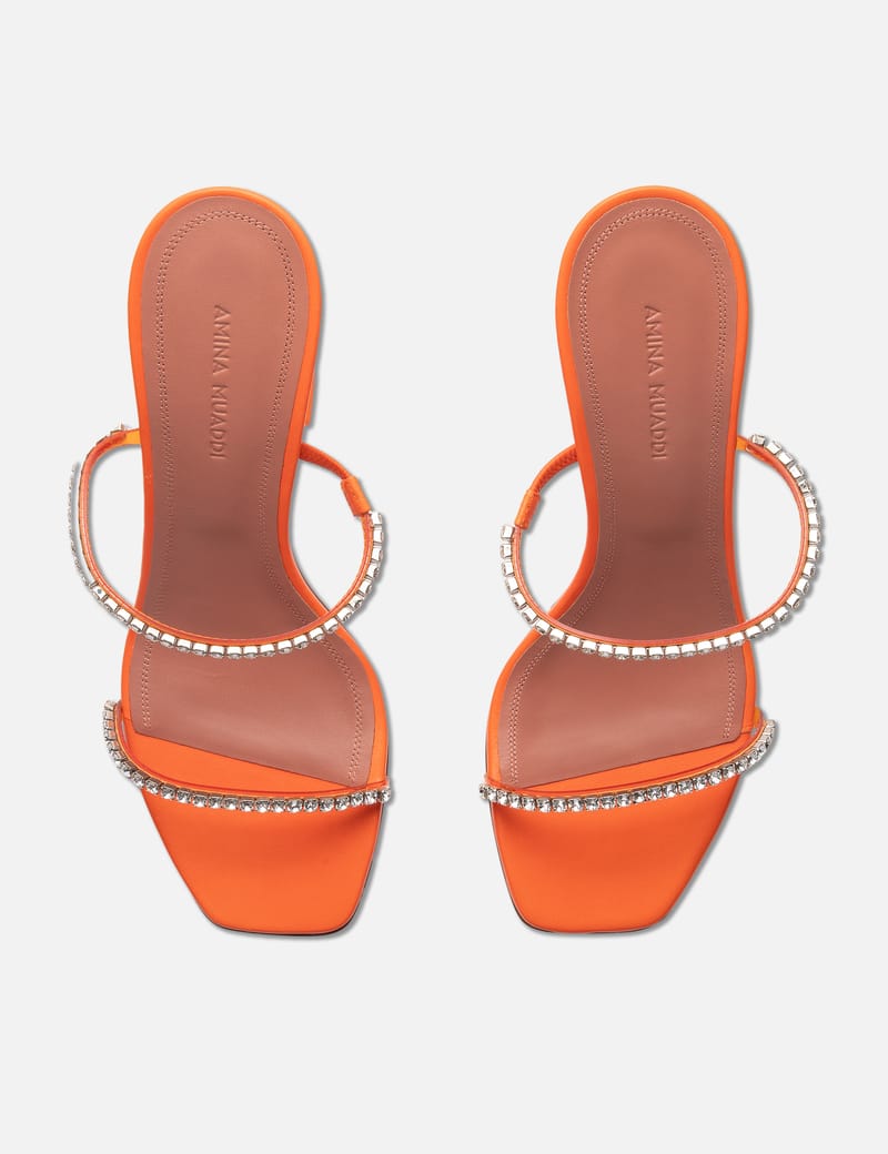 Amina Muaddi - Gilda Glass Slippers 70 | HBX - Globally