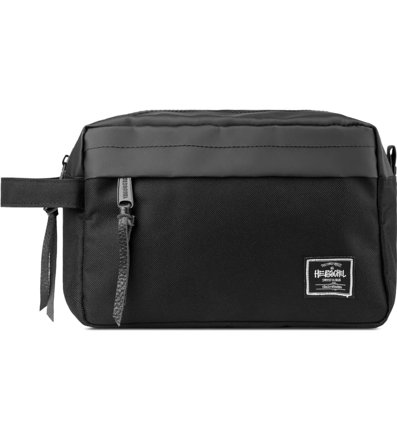 St ssy Stussy x Herschel Supply Co. Black Classic Dopp Kit HBX