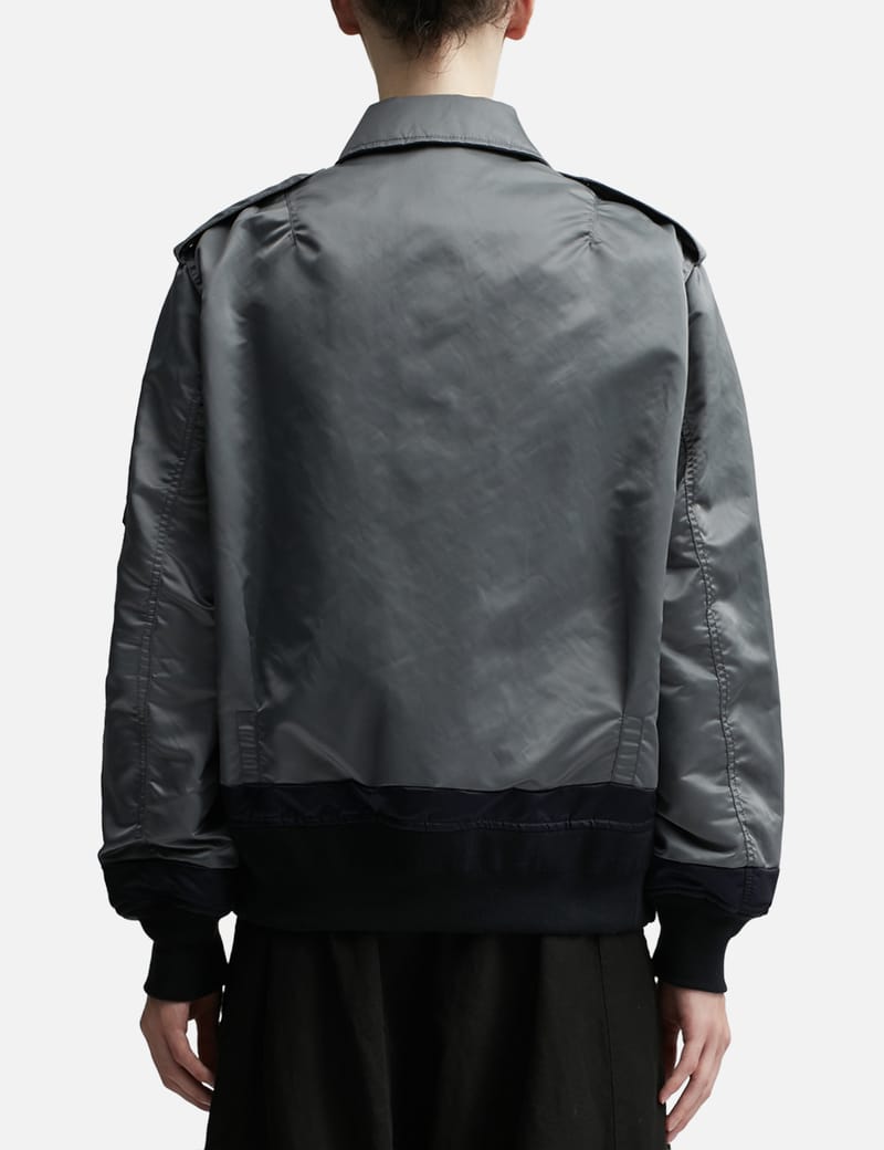 Sacai - Nylon Twill Mix Blouson | HBX - Globally Curated Fashion