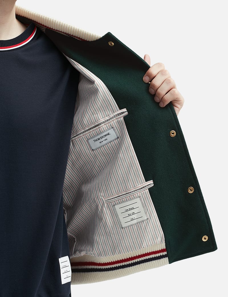 Thom Browne - Snap Front Knit Blouson Jacket | HBX
