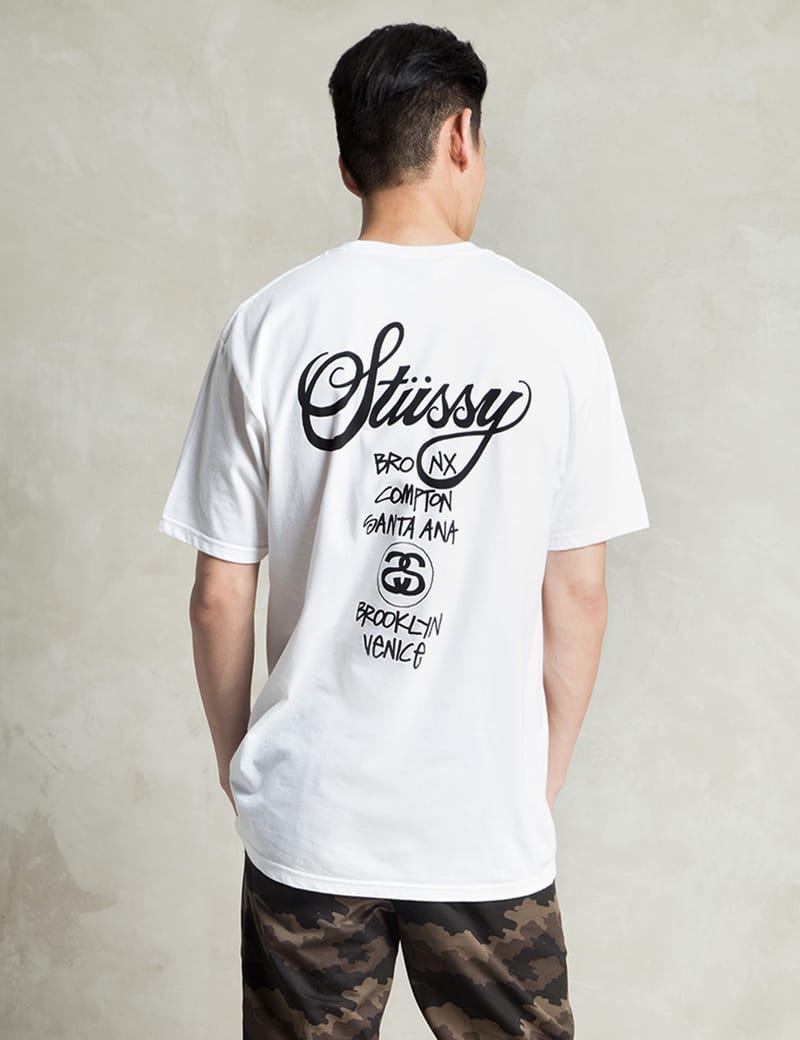 Stüssy - White World Tour T-Shirt | HBX