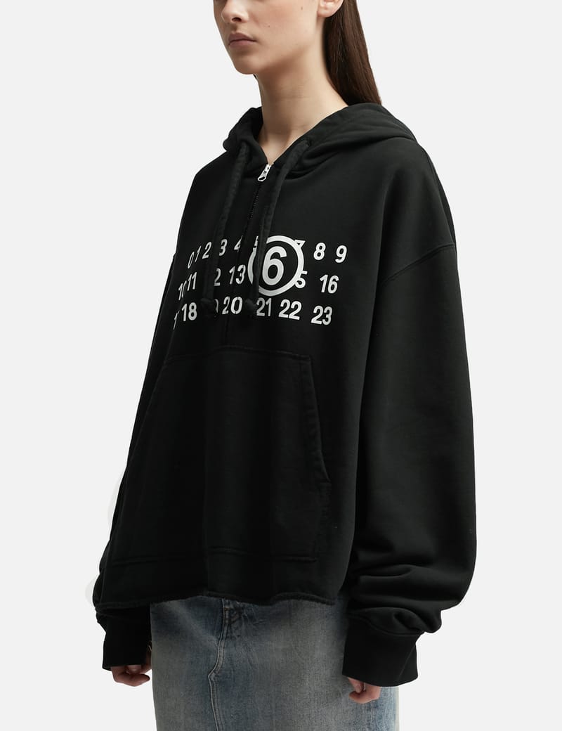 MM6 Maison Margiela - Print Hooded Zip Sweatshirt | HBX - Globally