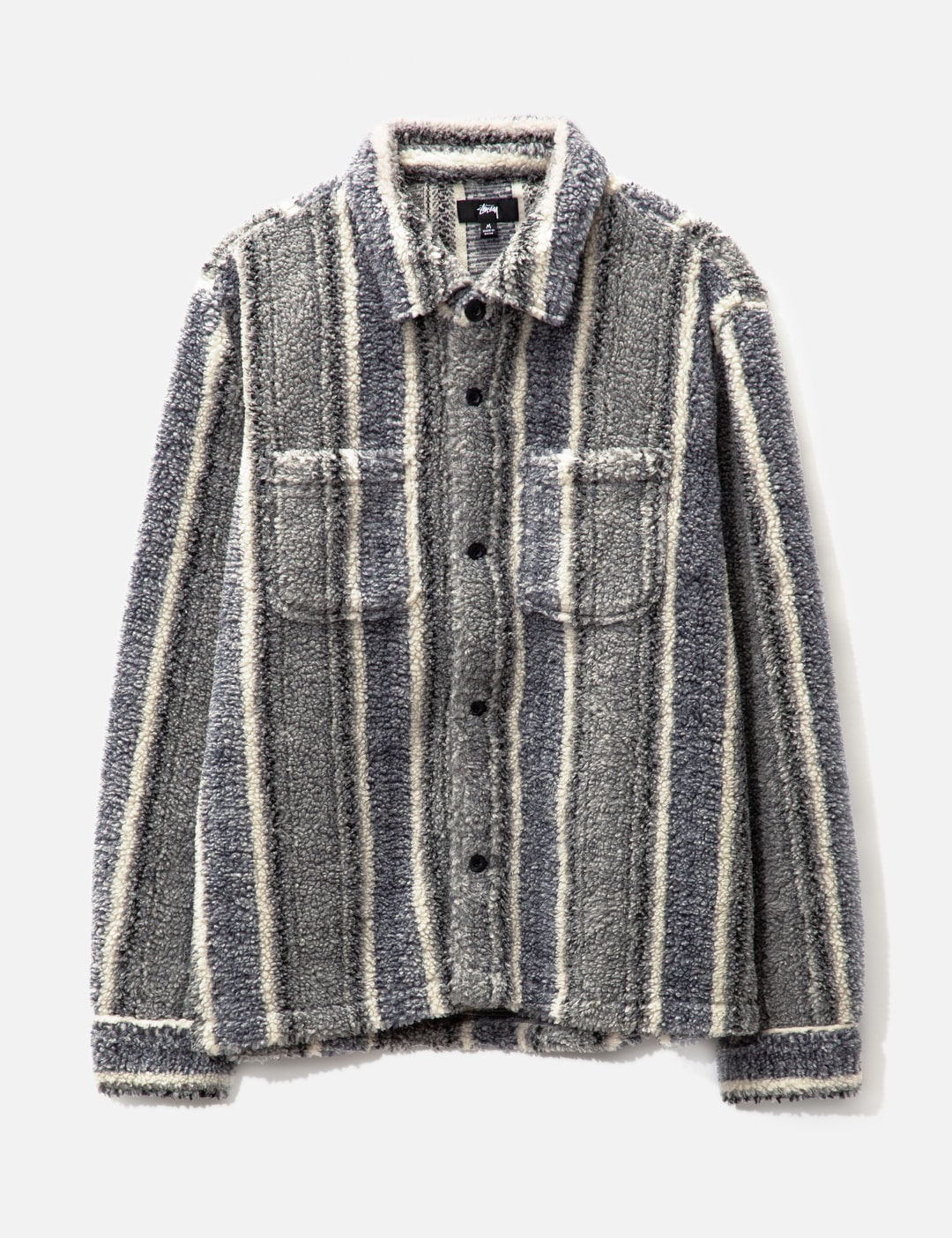 Color Striped Sherpa Jacket