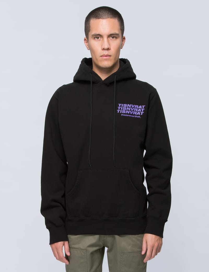 早い者勝ち thisisneverthat★T-Logo Hoodie フーディ・ブラック Arch-Logo-Hoodie-